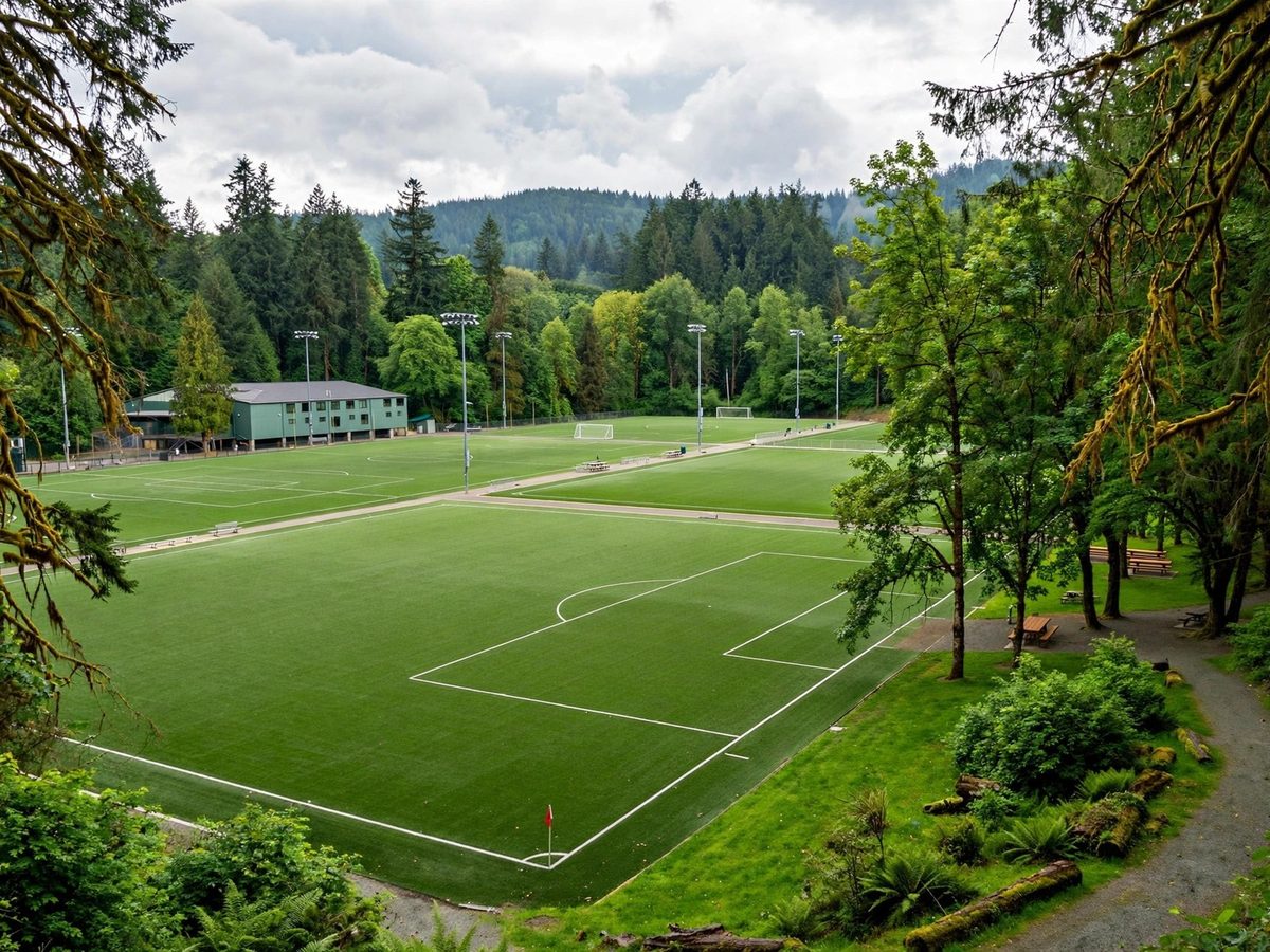 Fort Dent Park along the Green River in Tukwila, WA